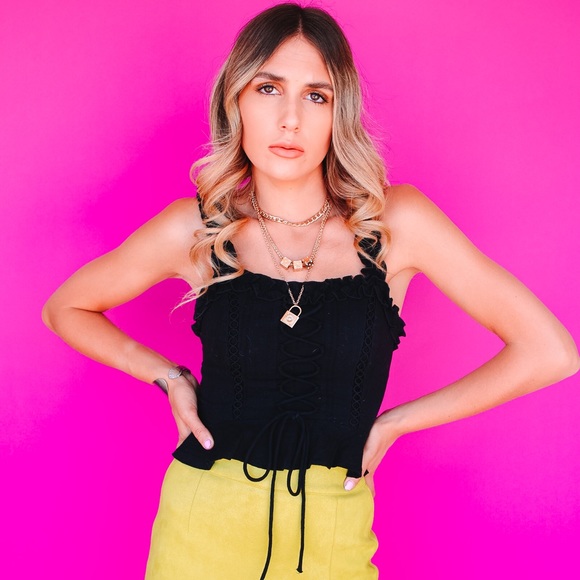 Lace up tank top - Picture 1 of 6